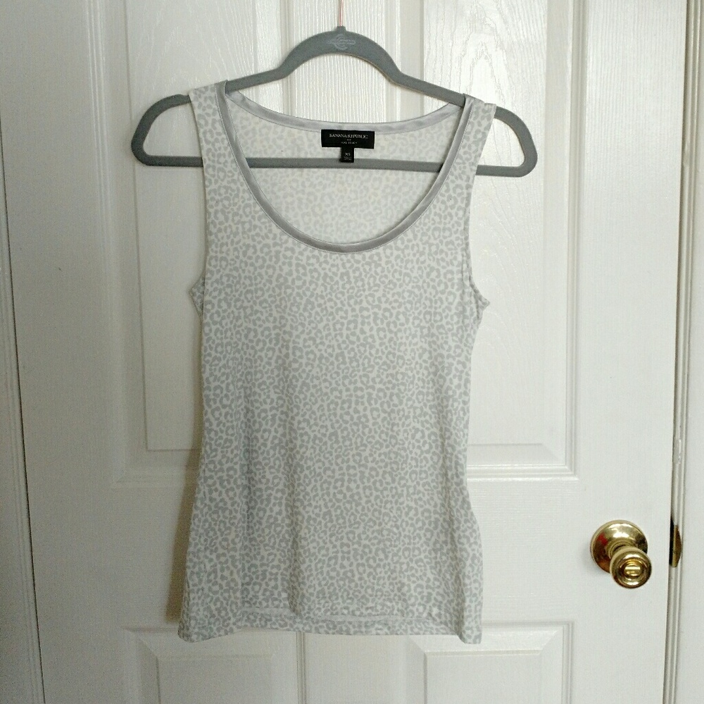 Banana Republic Luxe Leopard Animal Print Tank Top